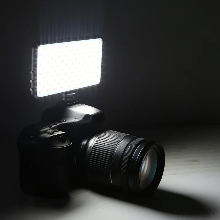 LED011S Pocket 180 مصباح LED احترافي للتدوين المرئي والتصوير الفوتوغرافي مع شاشة OLED وحامل محول حذاء بارد لكاميرات كانون / نيكون DSLR، 180 LED