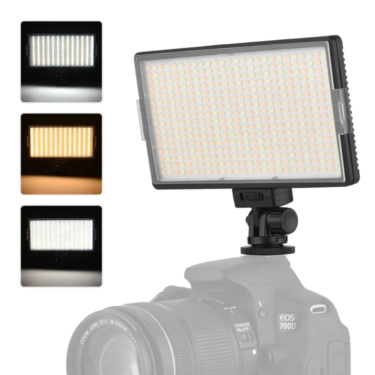 LED01 416 مصباح LED 3600 لومن ضوء احترافي للتدوين المرئي والتصوير الفوتوغرافي لكاميرات كانون / نيكون DSLR، 416 LED