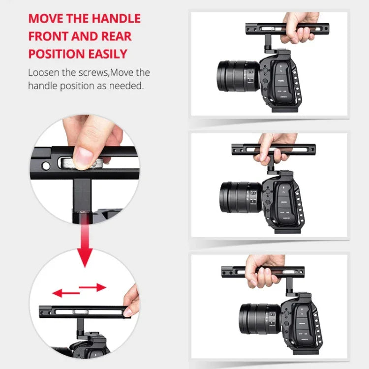 YELANGU C9-A YLG0911A قفص مثبت كاميرا فيديو بمقبض لـ DJI BMPCC 4K، C9-A