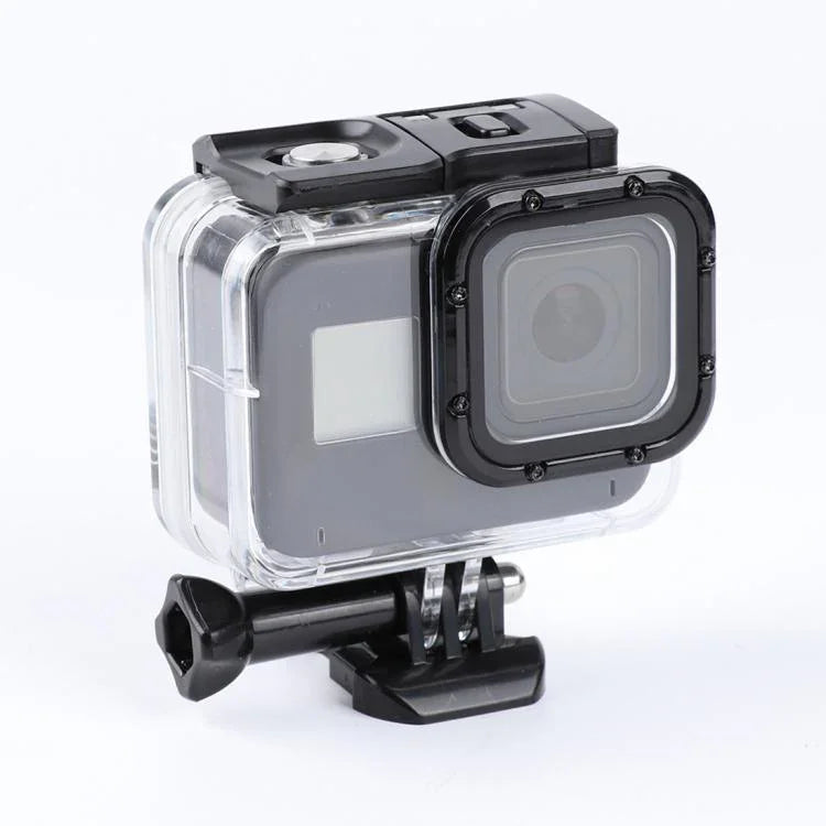 حافظة واقية مقاومة للماء حتى 45 متر مع مشبك وقاعدة تثبيت ومسمار لـ GoPro HERO8 Black، لـ GoPro HERO8 Black