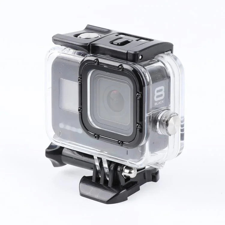 حافظة واقية مقاومة للماء حتى 45 متر مع مشبك وقاعدة تثبيت ومسمار لـ GoPro HERO8 Black، لـ GoPro HERO8 Black