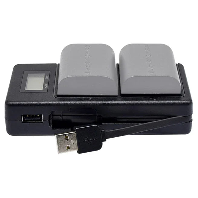 بطارية كاميرا رقمية LP-E6 وشاحن LCD رقمي لسلسلة كانون، LP-E6