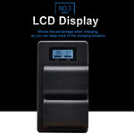 بطارية كاميرا رقمية LP-E6 وشاحن LCD رقمي لسلسلة كانون، LP-E6