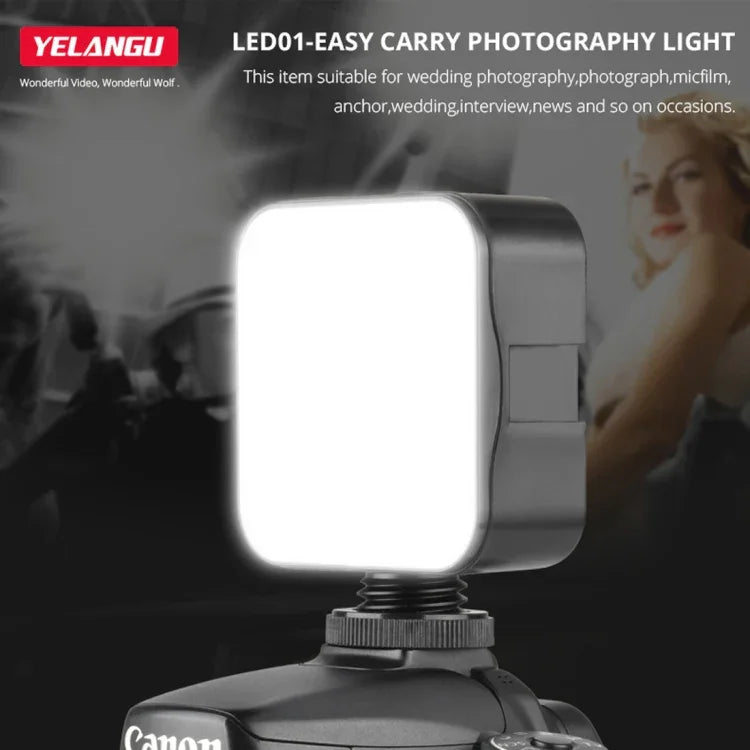 YELANGU LED01 ضوء فيديو LED ب49 لمبة للكاميرا / كاميرا الفيديو، ضوء فيديو