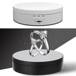 قاعدة عرض ذكية دوارة بزاوية 360 درجة بشحن USB بحجم 13.8 سم، دعامة تصوير فيديو، تتحمل 3 كجم