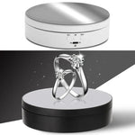قاعدة عرض ذكية دوارة بزاوية 360 درجة بشحن USB بحجم 13.8 سم على شكل مرآة، دعامة تصوير فيديو، تتحمل 3 كجم، 13.8 سم مرآة/تشغيل عبر USB(W)