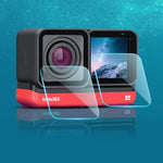 فيلم زجاجي مقسى لعدسة + شاشة LCD لكاميرا Insta 360 One R 4K، لـ Insta 360 One R 4K