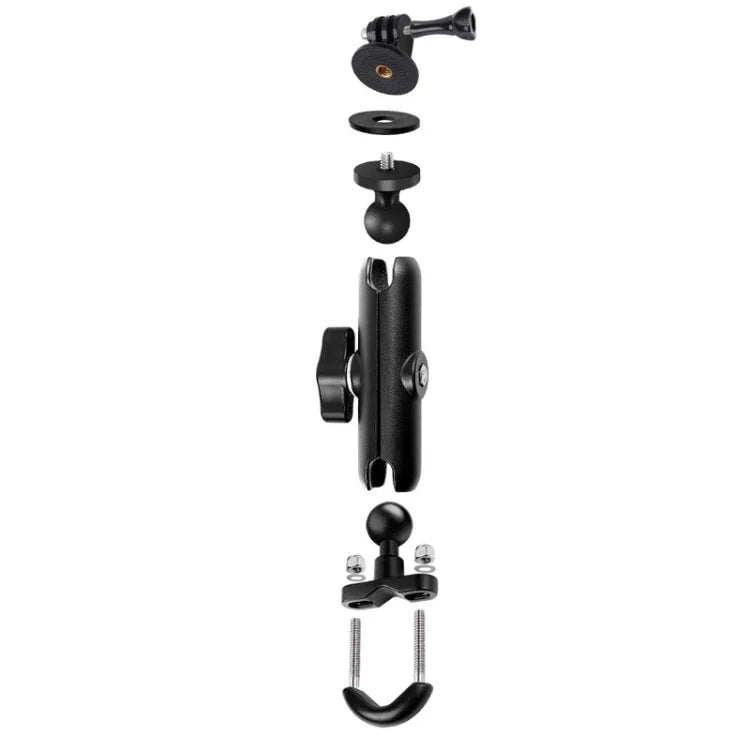حامل تثبيت مقبض دراجة نارية برأس كروي 20 مم بطول 9 سم مع محول حامل ثلاثي البراغي لكاميرات GoPro وInsta360 وDJI وغيرها، حامل قضيب توصيل بطول 9.5 سم