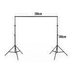 حامل خلفية استوديو تصوير 200x200 سم مع دعامة عرض خلفية، 200x200 سم