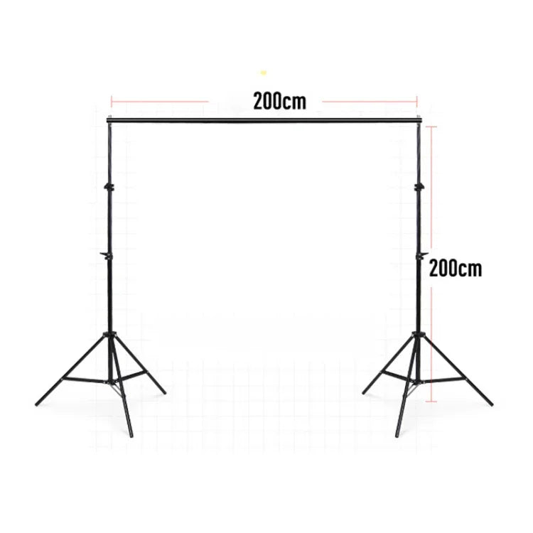 حامل خلفية استوديو تصوير 200x200 سم مع دعامة عرض خلفية، 200x200 سم