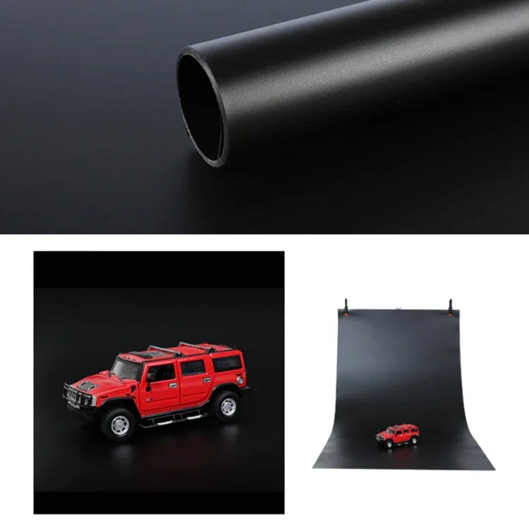 حامل خلفية استوديو تصوير بشكل T بحجم 70x200 سم مع خلفيات PVC سوداء / بيضاء بحجم 70x140 سم، 70x200 سم مع خلفيات