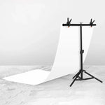 حامل خلفية استوديو تصوير بشكل T بحجم 70x75 سم مع مشابك، بدون خلفية، 70x75 سم