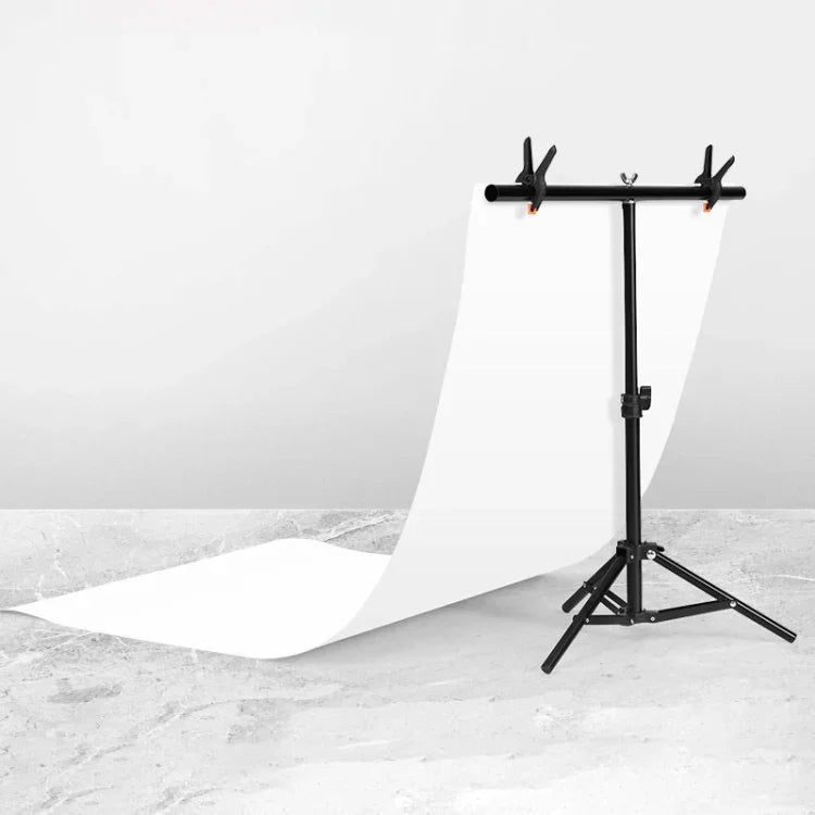 حامل خلفية استوديو تصوير بشكل T بحجم 70x75 سم مع مشابك، بدون خلفية، 70x75 سم