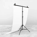 حامل خلفية استوديو تصوير على شكل حرف T بمقاس 100x200 سم مع مشابك، بدون خلفية، 100x200 سم
