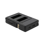 شاحن بطاريات مزدوج بشاشة عرض لسعة الشحن لكاميرات GoPro HERO9 Black / HERO10 Black، يعرض سعة الشحن