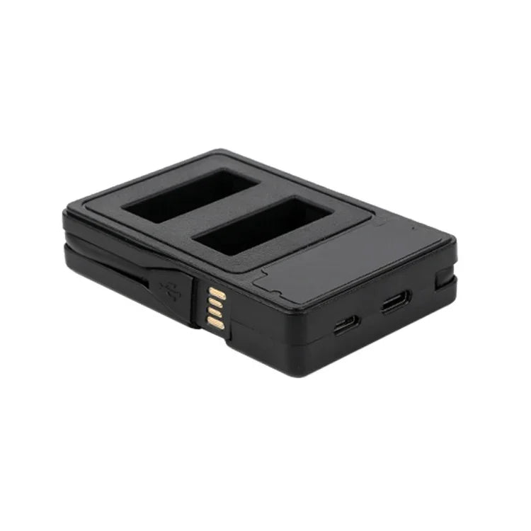 شاحن بطاريات مزدوج بشاشة عرض لسعة الشحن لكاميرات GoPro HERO9 Black / HERO10 Black، يعرض سعة الشحن