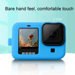 غطاء حماية سيليكون مع حزام معصم وغطاء عدسة لـ GoPro HERO10 Black / HERO9 Black، لـ GoPro HERO10 Black