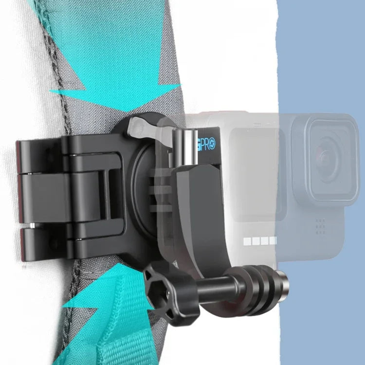 حامل حزام دوار سريع التحرير بزاوية 360 درجة للكتف لحمل حقيبة ظهر لكاميرات GoPro وInsta360 وDJI وغيرها من كاميرات الحركة من RUIGPRO