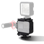 غطاء حماية إطار بلاستيكي مع مشبك قاعدة وبرغي طويل لـ GoPro HERO10 Black / HERO9 Black، إطار بلاستيكي