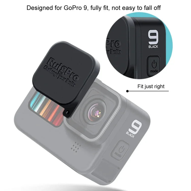 غطاء حماية عدسة كاميرا من المطاط الناعم مقاوم للخدش من RUIGPRO لـ GoPro HERO10 Black / HERO9 Black، لـ GoPro HERO9 Black