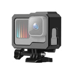 غطاء حماية إطار بلاستيكي ABS مع مشبك قاعدة وبرغي أساسي لـ GoPro HERO10 Black / HERO9 Black، إطار بلاستيكي ABS