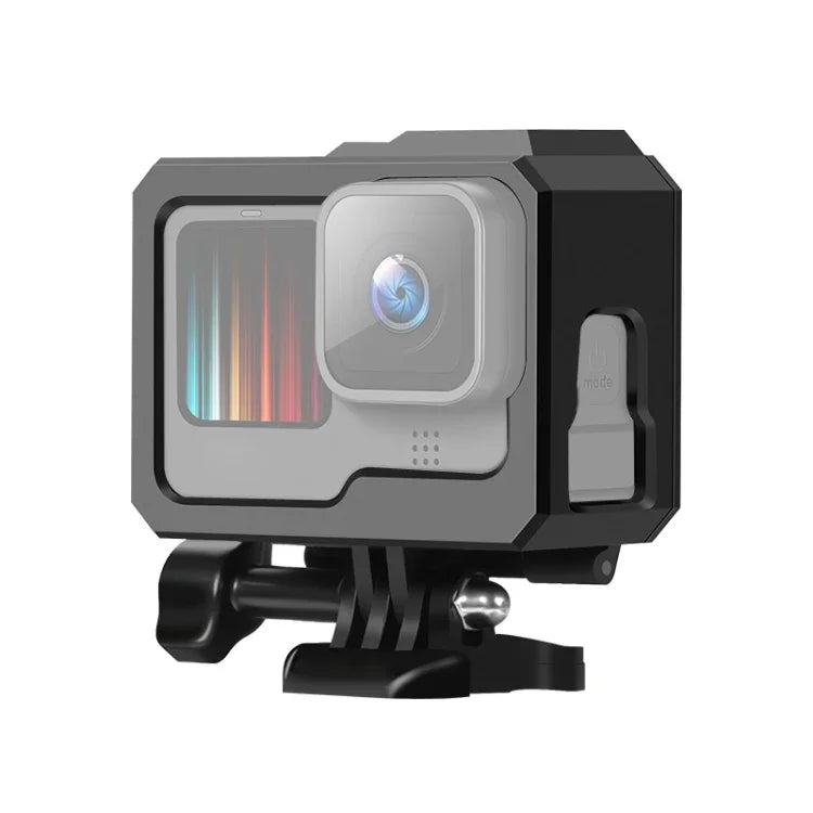 غطاء حماية إطار بلاستيكي ABS مع مشبك قاعدة وبرغي أساسي لـ GoPro HERO10 Black / HERO9 Black، إطار بلاستيكي ABS