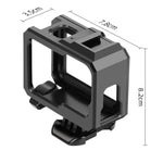 غطاء حماية إطار بلاستيكي ABS مع مشبك قاعدة وبرغي أساسي لـ GoPro HERO10 Black / HERO9 Black، إطار بلاستيكي ABS