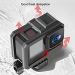 غطاء حماية إطار بلاستيكي ABS مع مشبك قاعدة وبرغي أساسي لـ GoPro HERO10 Black / HERO9 Black، إطار بلاستيكي ABS