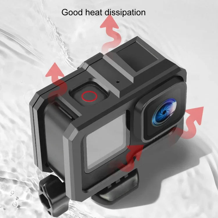 غطاء حماية إطار بلاستيكي ABS مع مشبك قاعدة وبرغي أساسي لـ GoPro HERO10 Black / HERO9 Black، إطار بلاستيكي ABS