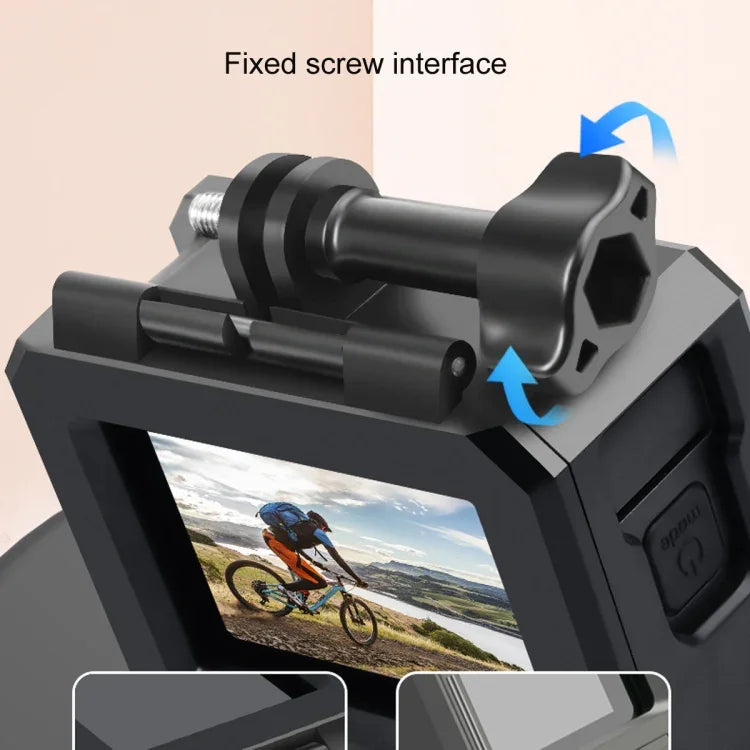 غطاء حماية إطار بلاستيكي ABS مع مشبك قاعدة وبرغي أساسي لـ GoPro HERO10 Black / HERO9 Black، إطار بلاستيكي ABS