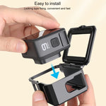 غطاء حماية إطار بلاستيكي ABS مع مشبك قاعدة وبرغي أساسي لـ GoPro HERO10 Black / HERO9 Black، إطار بلاستيكي ABS