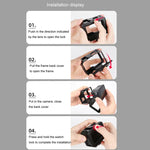 غطاء حماية إطار بلاستيكي ABS مع مشبك قاعدة وبرغي أساسي لـ GoPro HERO10 Black / HERO9 Black، إطار بلاستيكي ABS