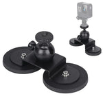 حامل قاعدة شفط للسيارة لكاميرات GoPro Hero11 Black / HERO10 Black / HERO9 Black / HERO8 Black /7 /6 /5 /5 Session /4 Session /4 /3+ /3 /2 /1، Xiaoyi وكاميرات الحركة الأخرى، الحجم: L، الحجم: L