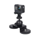 حامل قاعدة شفط للسيارة لكاميرات GoPro Hero11 Black / HERO10 Black / HERO9 Black / HERO8 Black /7 /6 /5 /5 Session /4 Session /4 /3+ /3 /2 /1، Xiaoyi وكاميرات الحركة الأخرى، الحجم: L، الحجم: L