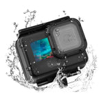 حافظة واقية مقاومة للماء حتى 50 متر مع مشبك وقاعدة تثبيت أساسية وبرغي لكاميرات GoPro HERO10 Black / HERO9 Black، حافظة مقاومة للماء حتى 50 متر