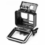 حافظة واقية مقاومة للماء حتى 50 متر مع مشبك وقاعدة تثبيت أساسية وبرغي لكاميرات GoPro HERO10 Black / HERO9 Black، حافظة مقاومة للماء حتى 50 متر
