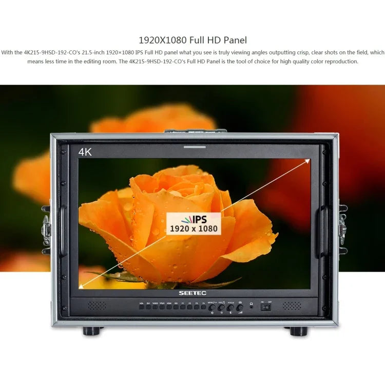 شاشة مراقبة ميدانية SEETEC 4K215-9HSD-CO بدقة 1920x1080 بحجم 21.5 بوصة SDI / HDMI Full HD لصندوق المخرج، 4K215-9HSD-CO