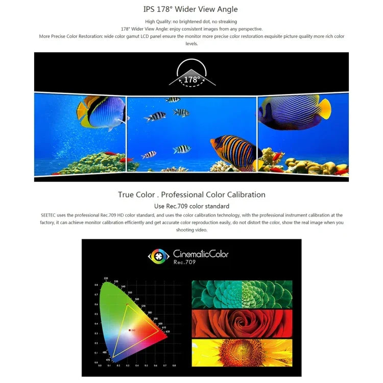 شاشة مراقبة ميدانية SEETEC 4K215-9HSD-CO بدقة 1920x1080 بحجم 21.5 بوصة SDI / HDMI Full HD لصندوق المخرج، 4K215-9HSD-CO