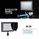 شاشة مراقبة ميدانية FEELWORLD FW759 بدقة 1280x800 بحجم 7 بوصة IPS فائقة النحافة HD، FW759