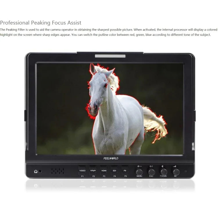 شاشة مراقبة ميدانية ملونة عالية الدقة 10.1 بوصة IPS بدقة 1920x1200 من FEELWORLD طراز FW1018SPV1، FW1018SPV1