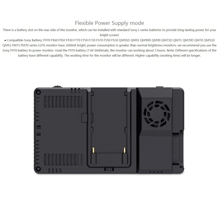 شاشة مراقبة ميدانية للكاميرا FEELWORLD LUT6 بدقة 1920x1080، 2600 نتس، 6 بوصة IPS، HDMI، تحكم باللمس، LUT6