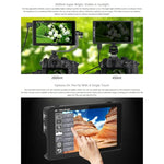 شاشة مراقبة ميدانية للكاميرا FEELWORLD LUT6 بدقة 1920x1080، 2600 نتس، 6 بوصة IPS، HDMI، تحكم باللمس، LUT6