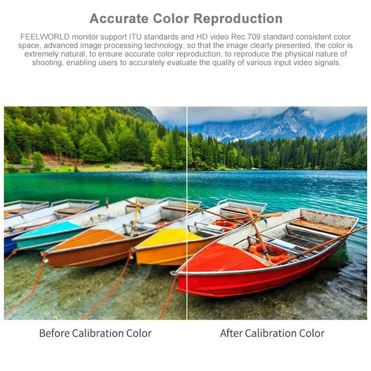 شاشة مراقبة ميدانية FEELWORLD LUT6S بدقة 1920x1080، 2600 نتس، 6 إنش IPS، HDMI، شاشة لمس 4K، SDI HDI، شاشة كاميرا، LUT6S