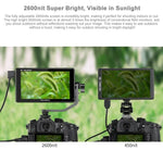 شاشة مراقبة ميدانية FEELWORLD LUT6S بدقة 1920x1080، 2600 نتس، 6 إنش IPS، HDMI، شاشة لمس 4K، SDI HDI، شاشة كاميرا، LUT6S
