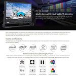 شاشة مراقبة ميدانية SEETEC P133-9HSD بدقة 1920x1080، 13.3 إنش، مستوى بث، Full HD، كاميرا وسائط، P133-9HSD