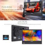 شاشة مراقبة ميدانية SEETEC P133-9HSD بدقة 1920x1080، 13.3 إنش، مستوى بث، Full HD، كاميرا وسائط، P133-9HSD