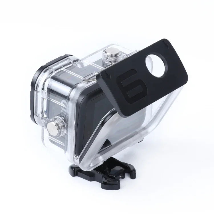 حافظة واقية مقاومة للماء حتى 45 متر مع مشبك وقاعدة تثبيت أساسية وبرغي لكاميرات GoPro HERO10 Black / HERO9 Black، لـ GoPro HERO9 Black