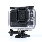 حافظة واقية مقاومة للماء حتى 45 متر مع مشبك وقاعدة تثبيت أساسية وبرغي لكاميرات GoPro HERO10 Black / HERO9 Black، لـ GoPro HERO9 Black