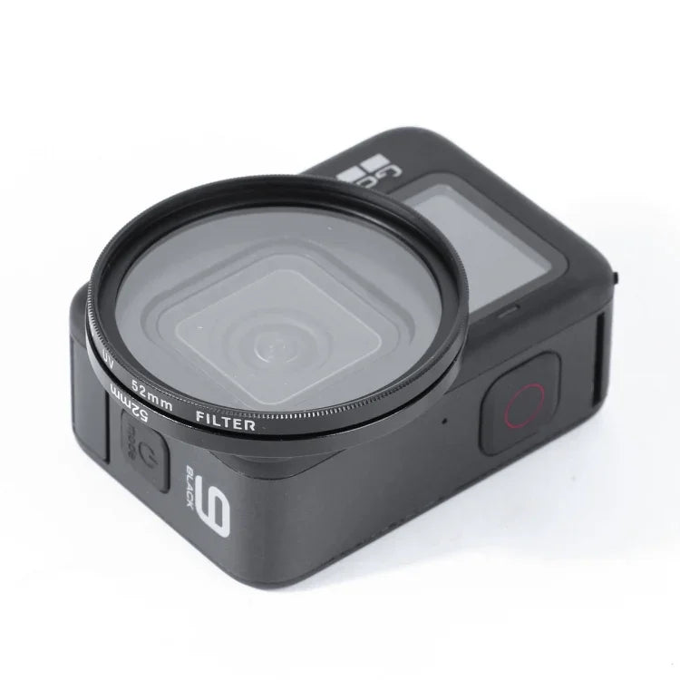 RUIGPRO لفلاتر عدسة UV بحجم 52 مم لكاميرات GoPro HERO10 Black / HERO9 Black مع حلقة محول فلتر وغطاء عدسة