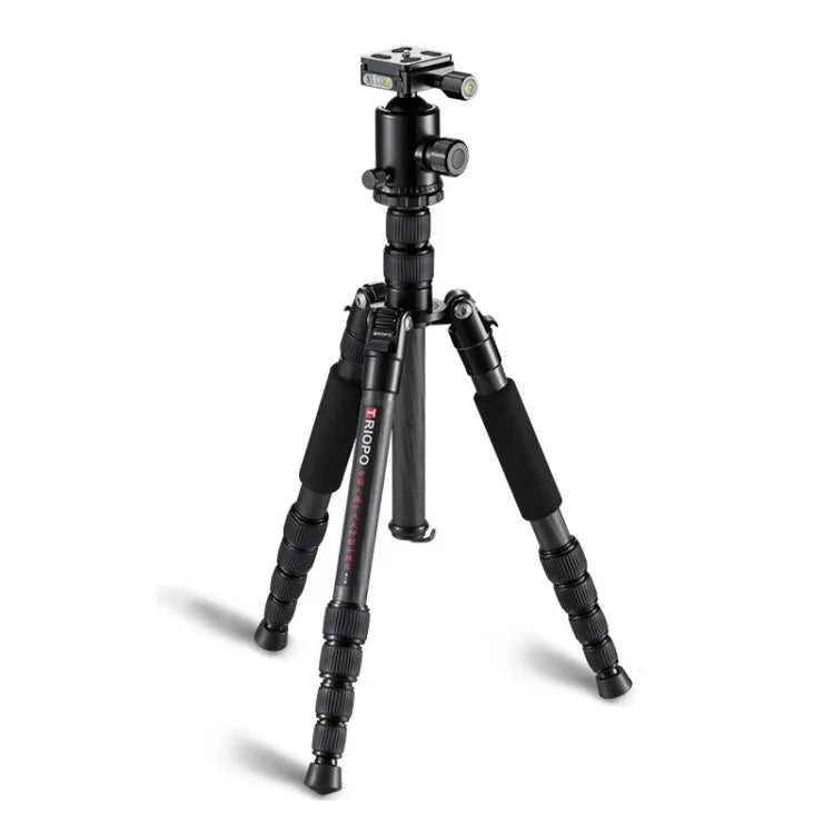 حامل ثلاثي محمول قابل للتعديل من ألياف الكربون TRIOPO T259G+Q2 مع رأس كروي Q-2 لكاميرا SLR، T259G+Q2
